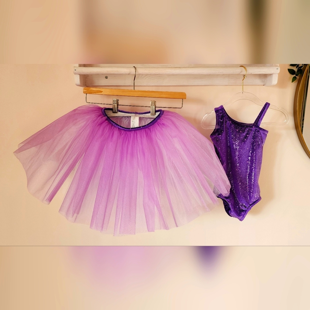 Jazzamatazz Costume size 4/5 purple sequin tutu